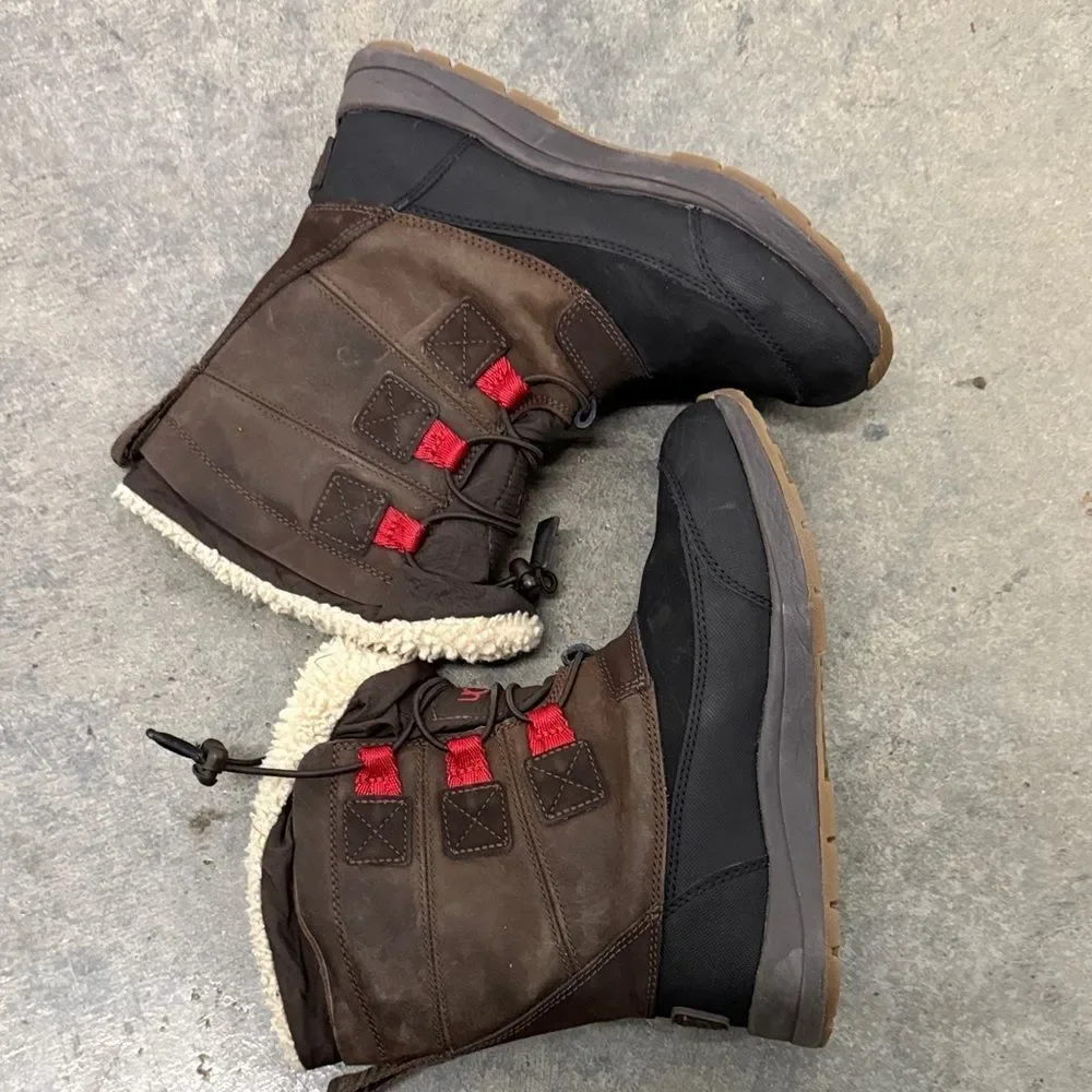 UGG Black and Brown Boots with Cream Lining